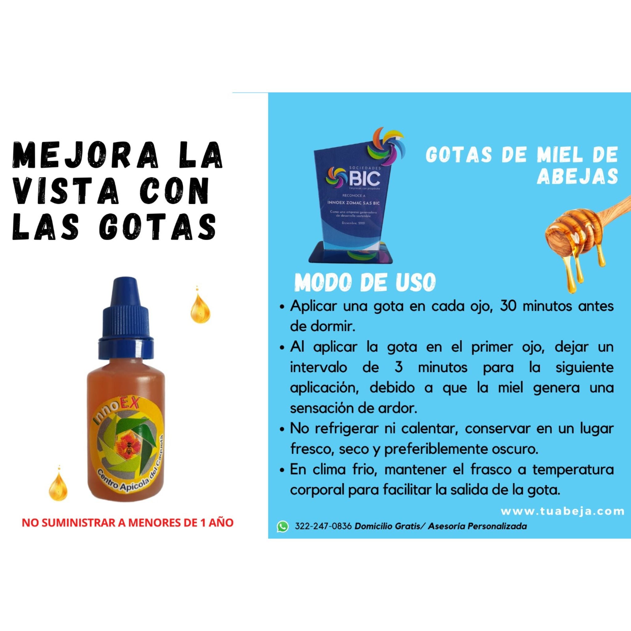 Gotas bio-miel de abeja